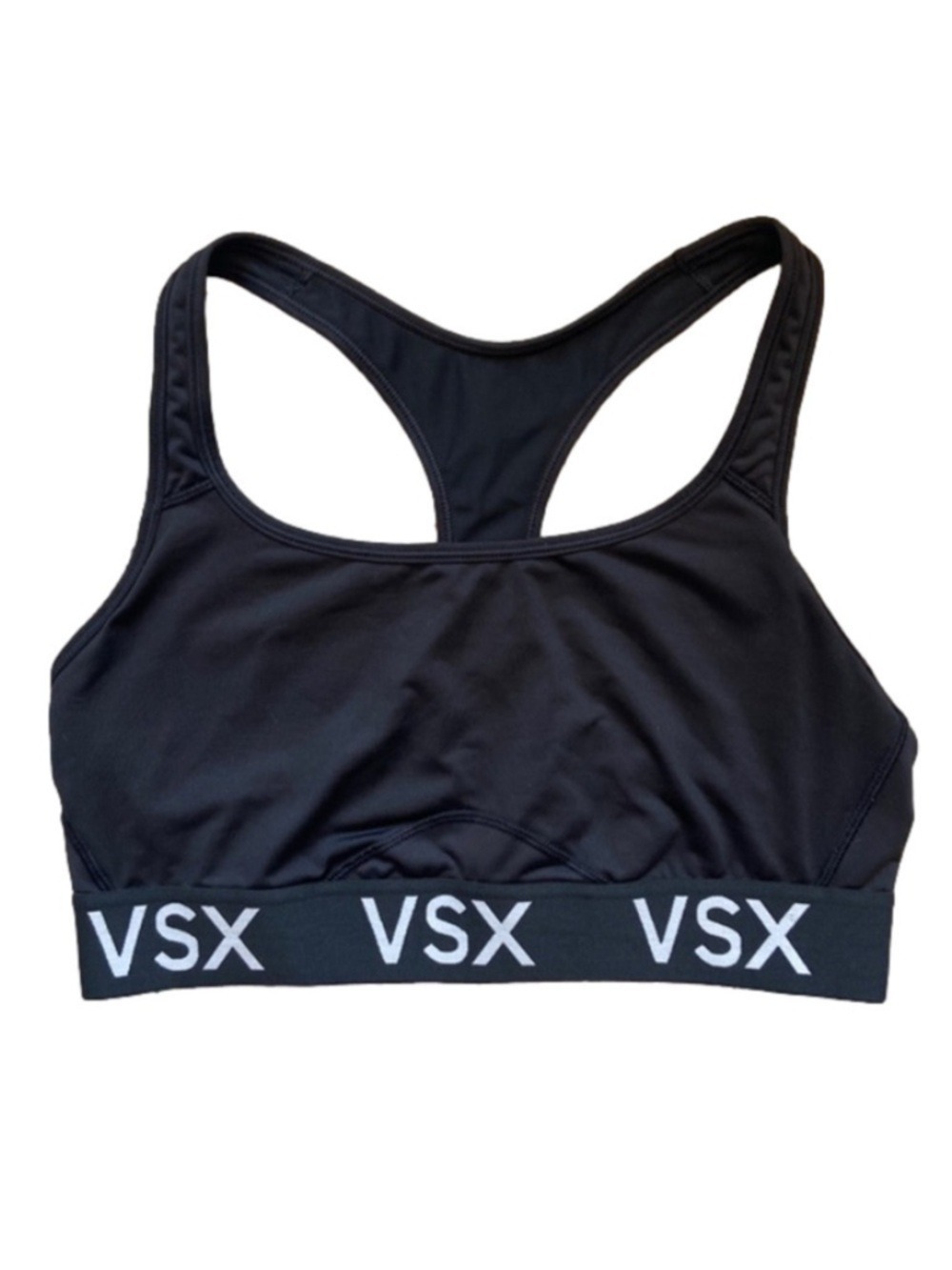 VSX Victoria Secret Sport Black Sports Bra with Logo Band Size Large